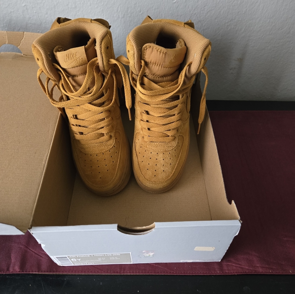 Nike Women's High-Top Athletic Sneakers in Wheat/Tan